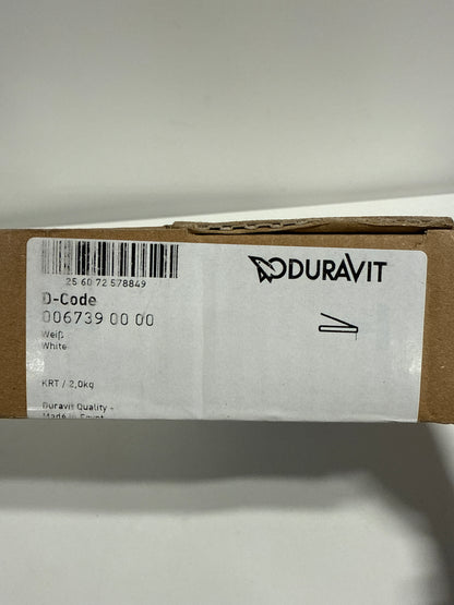Duravit 006739 D-Code Elongated Closed-Front Toilet Seat with Soft Close White