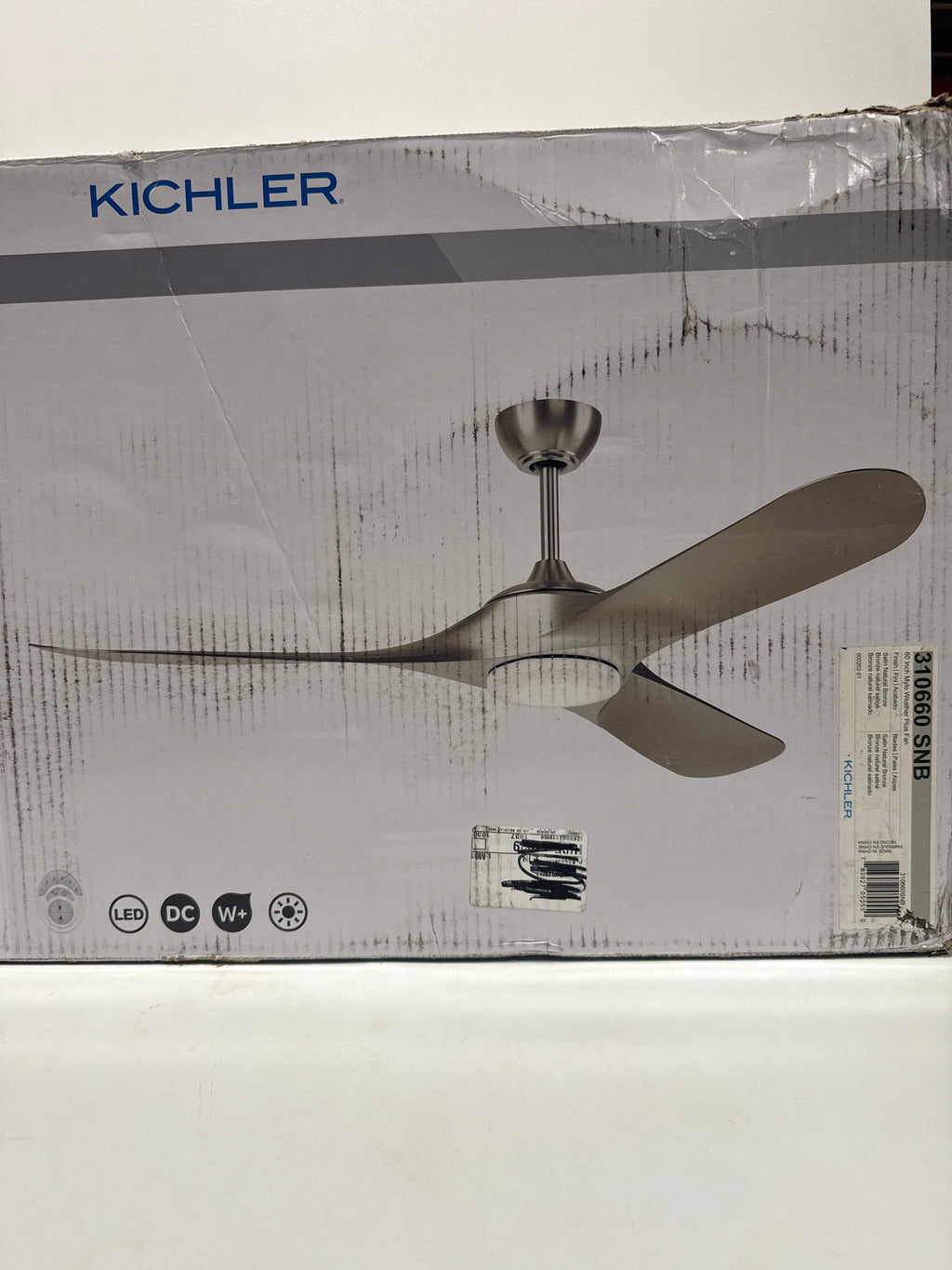 Kichler Lighting Mylo 60 Inch Outdoor Rated Ceiling Fan Mylo - 310660SNB - Modern Contemporary