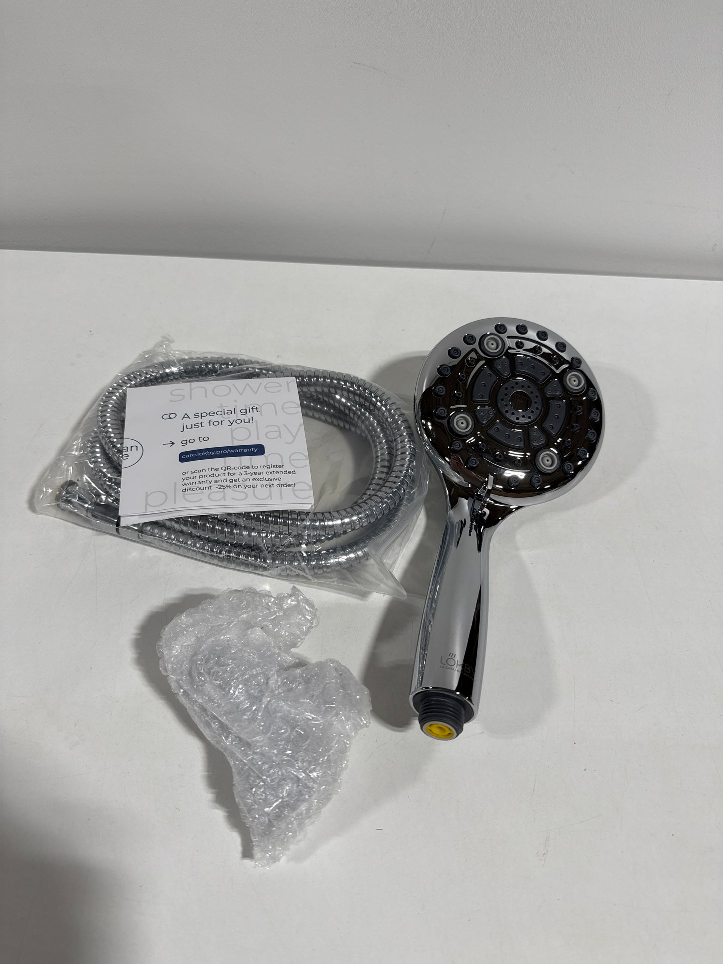 Lokby High Pressure Shower Head with Handheld 6 Settings - 5 Bathroom Hand Held Shower Heads Hose