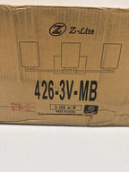 Z-Lite 426-3V Willow 3 Light 24" Wide Bathroom Vanity Light Matte Black