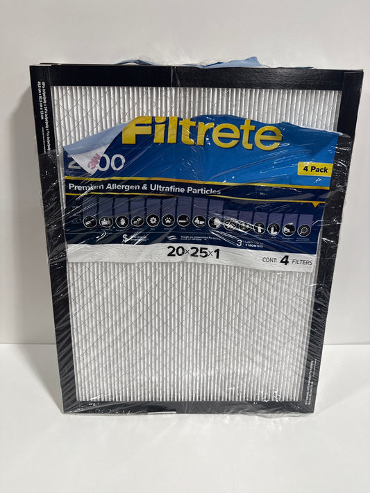 3M 2500 Series Filtrete 1 Filter 20 X 25 X 1 (Pack of 3)