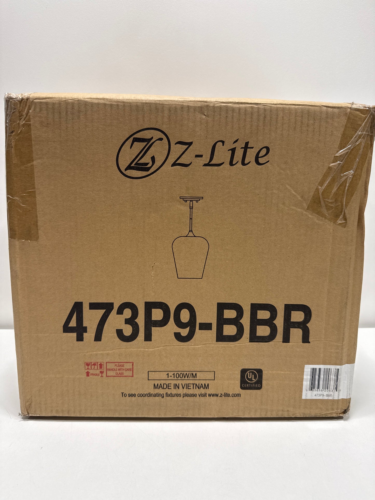 Z-Lite 473P9 Joliet 9" Wide Mini Pendant Burnished Brass Indoor Lighting Pendants