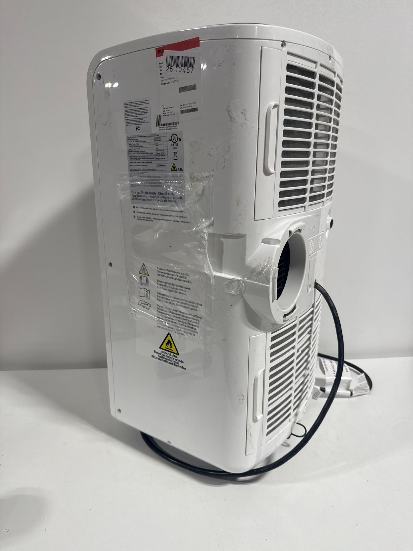 Used Honeywell - Portable Air Conditioner with Dehumidifier and Fan Rooms Up To 450 Sq. Ft - White/Black