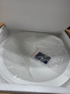 Signature Hardware 398738 Rigel 20" Round Resin Vessel Bathroom Sink White Sinks
