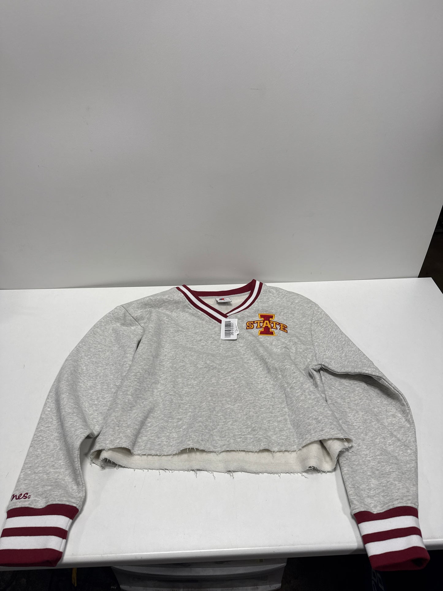 NCAA Iowa State Cyclones Women's Champion Ash V-Neck Sweatshirt - S