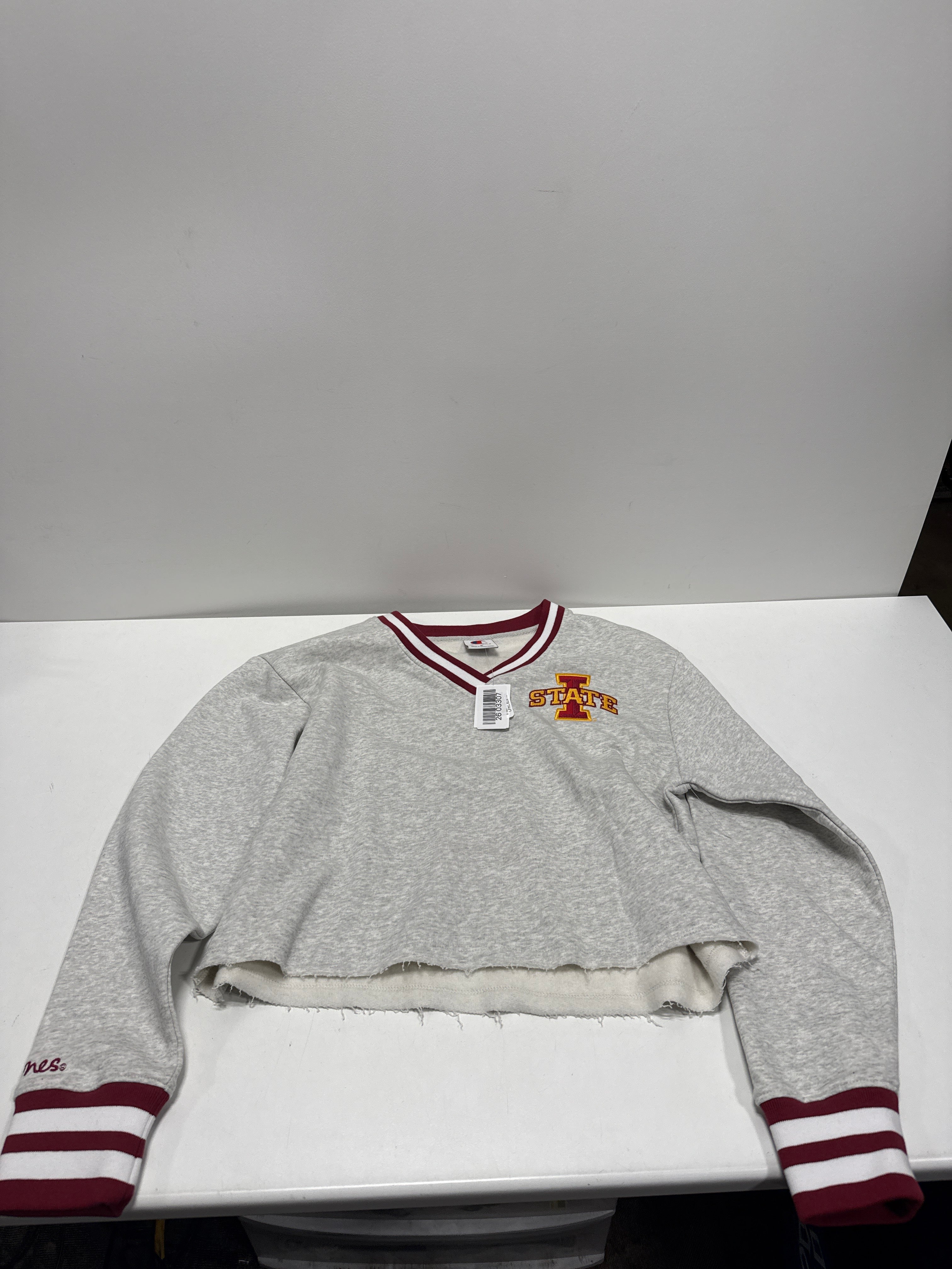 NCAA Iowa State Cyclones Women's Champion Ash V-Neck Sweatshirt - S