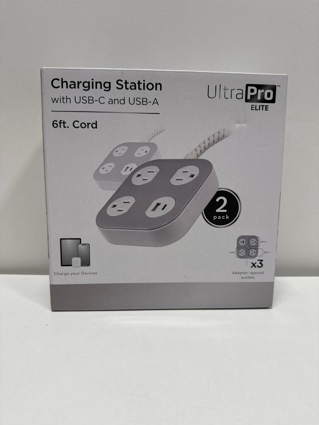 2 x UltraPro Elite 3-Outlet Charging Station