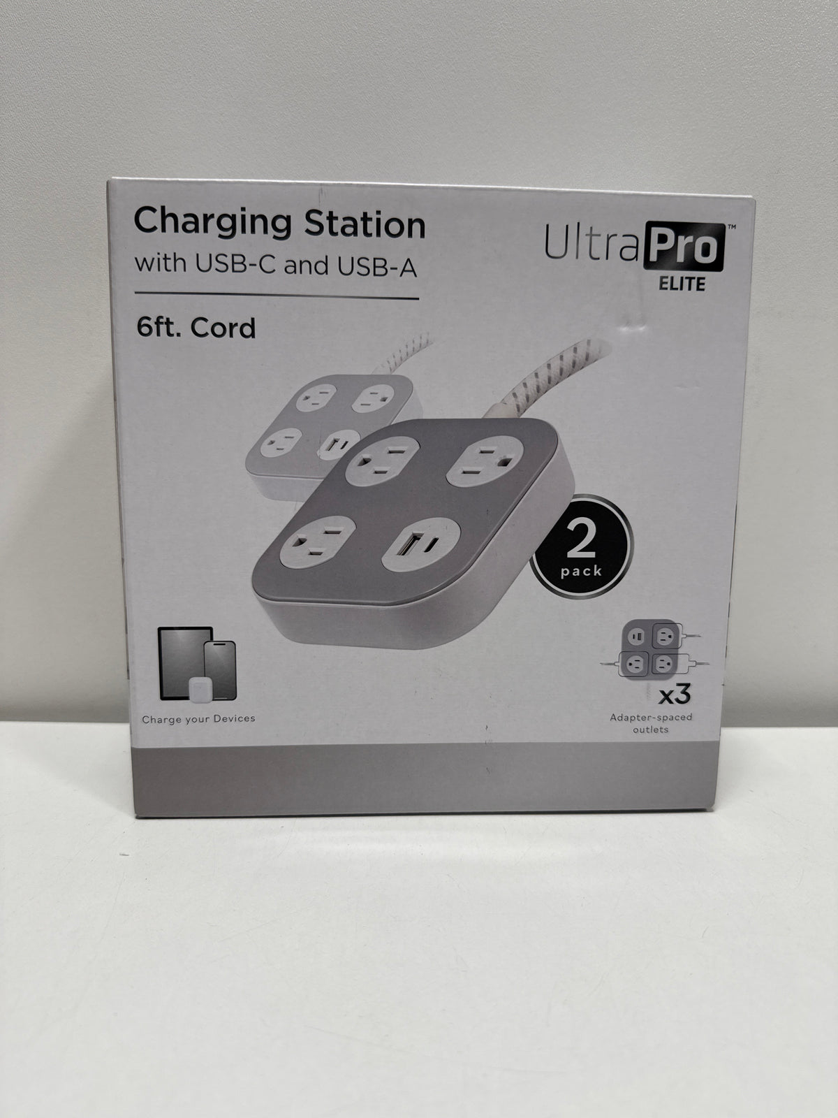 2 x UltraPro Elite 3-Outlet Charging Station
