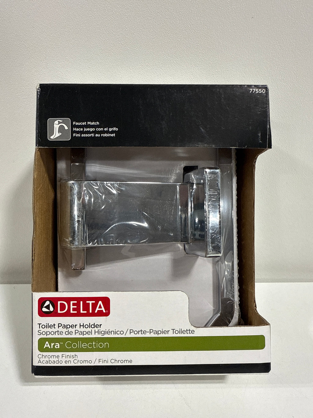 Delta 77550 Ara Wall Mounted Single Hook Tissue Holder Chrome - *Plumbing