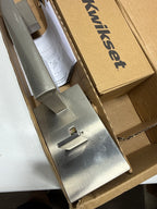 Scuff Kwikset San Clemente Single Cylinder Keyed Entry Handleset with SmartKey, Exterior Only Model: 818SCELIP-15S.STRKP