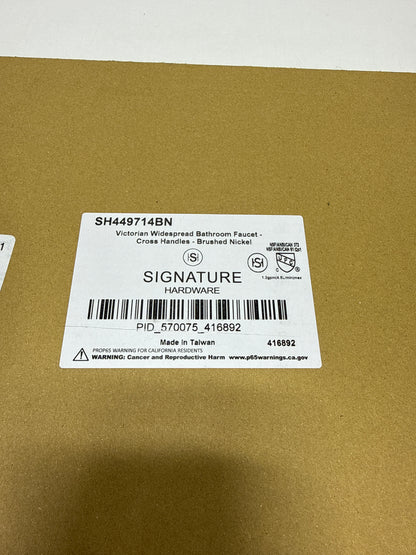 Signature Hardware 329417 Victorian 1.2 GPM Widespread Bathroom Faucet - Nickel