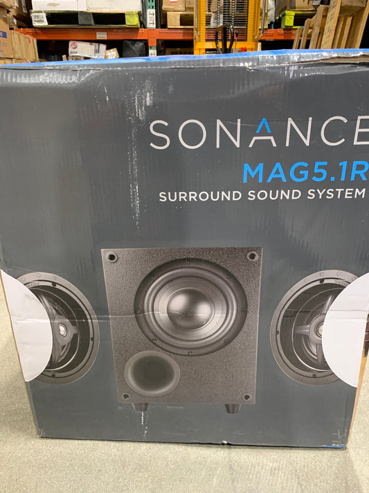 Sonance - MAG5.1R - Mag Series 5.1-Ch. 6 1/2" In-Ceiling Surround Sound Speaker System (Each) - Paintable White