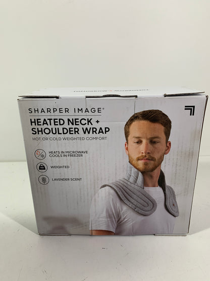 Sharper Image Heated Neck & Shoulder Aromatherapy Wrap - Gray