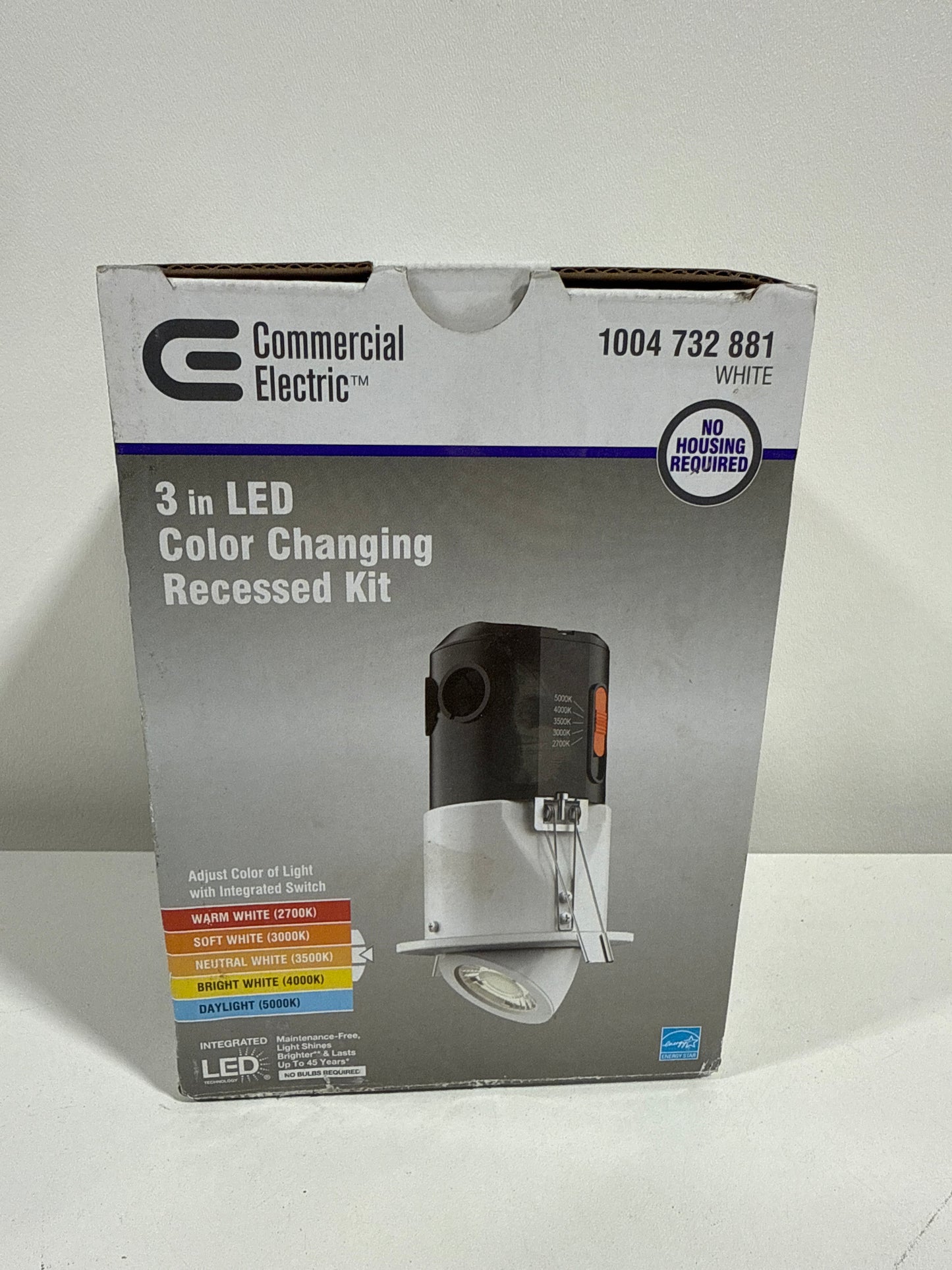 Premium Downlight 3 in. 2700K - 5000K White New Construction/Remodel Recessed Integrated LED Gimbal Kit