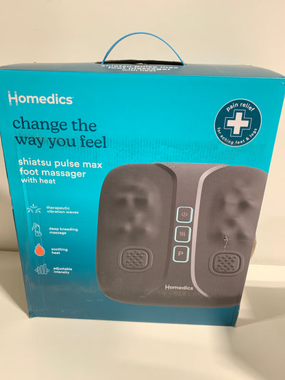 HoMedics Shiatsu Pulse Max Foot Massager with Heat, Black