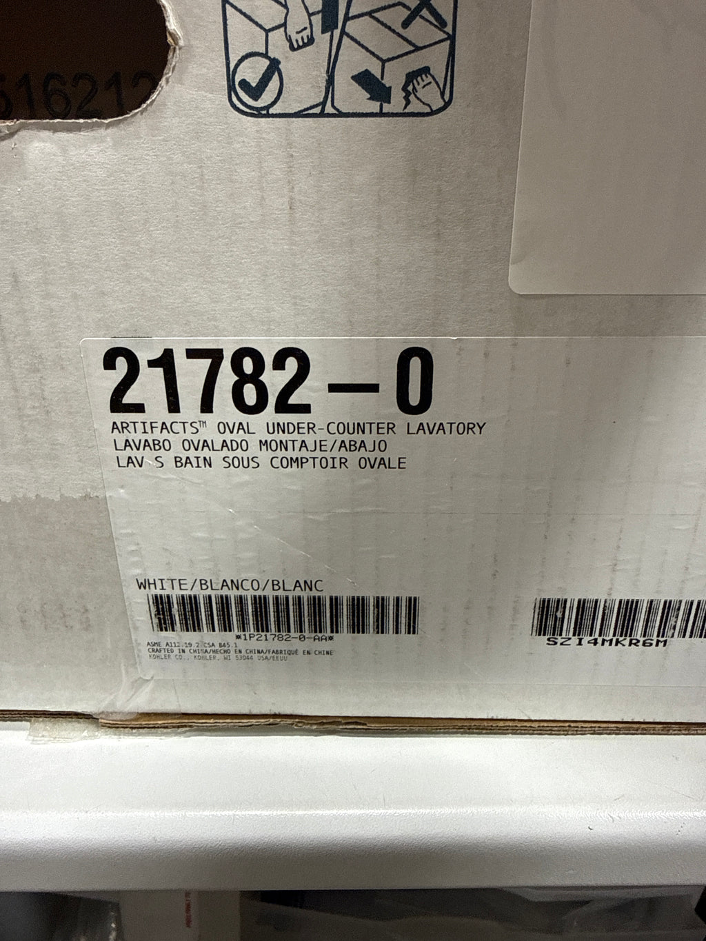 Kohler K-21782-0 Artifacts 21 1/4" Oval Undermount Bathroom Sink, White