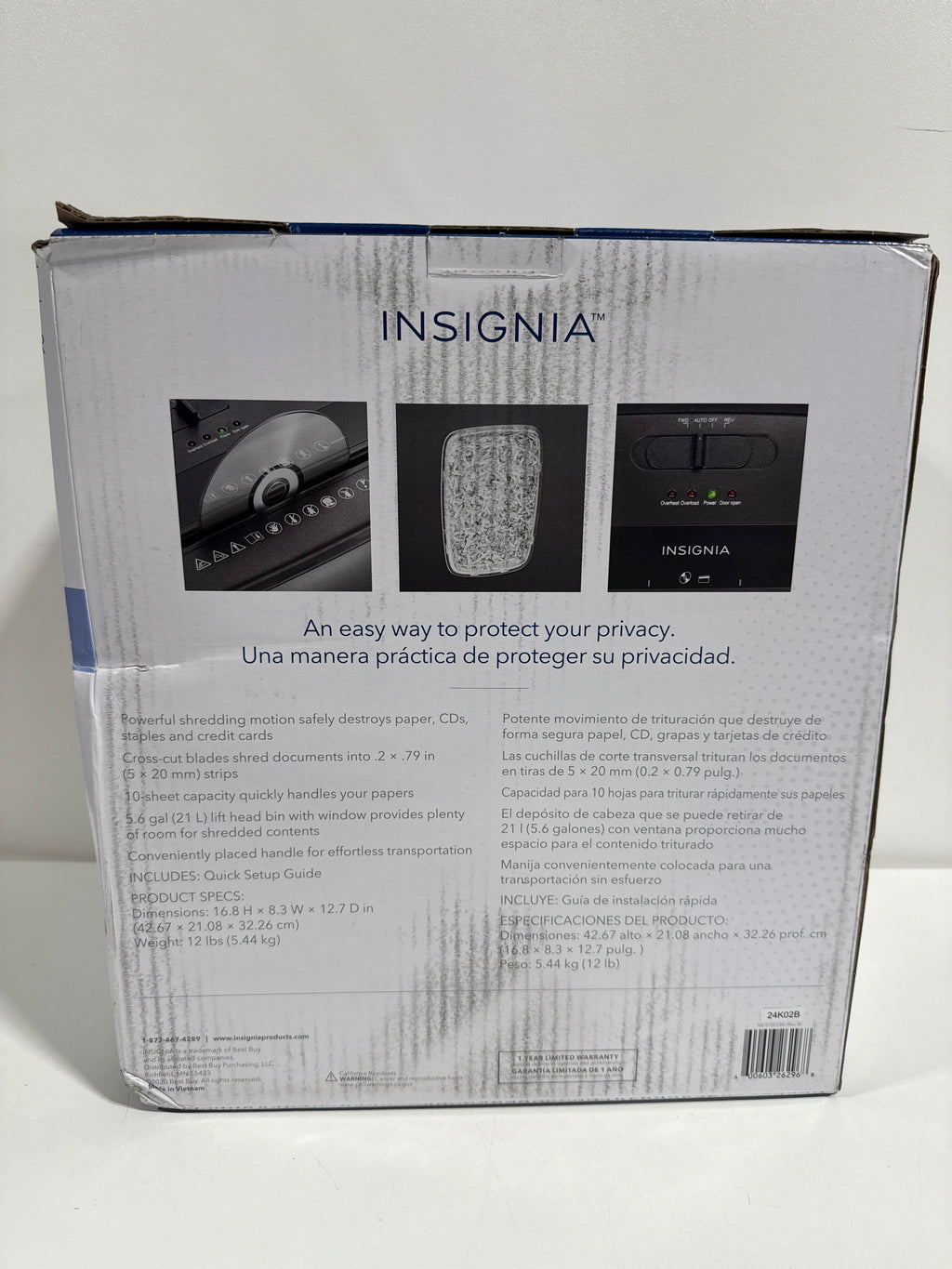 Insignia - 10-Sheet Crosscut Paper/CD Shredder - Black - *Computers & Office