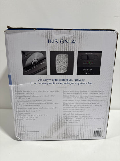 Insignia - 10-Sheet Crosscut Paper/CD Shredder - Black