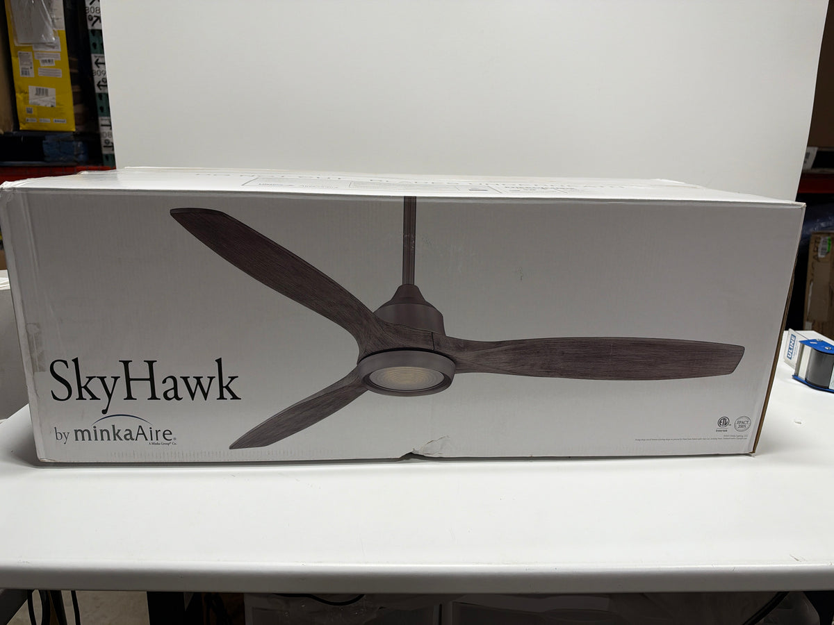 MinkaAire Skyhawk Skyhawk 60" 3 Blade Indoor LED Ceiling Fan with Remote Control Included Coal