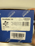 GrohSafe 3.0 1/2 in. Universal Inlets/Outlets Pressure Balance Rough-in Valve with Service Stops