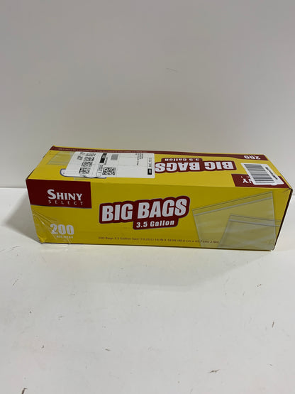 [ 200 COUNT ] Large Super Big Bags,- 2 Mill Tick - ZIPPER TOP - Jumbo Big Plastic Bags, '16'x18 [ in a BAG ]