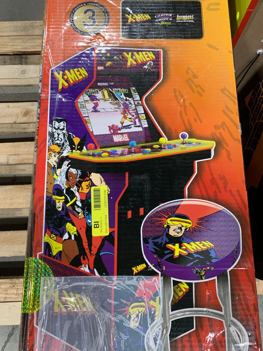 Arcade1Up - X-Men Arcade with Stool, Riser, Lit Deck & Lit Marquee - Multi