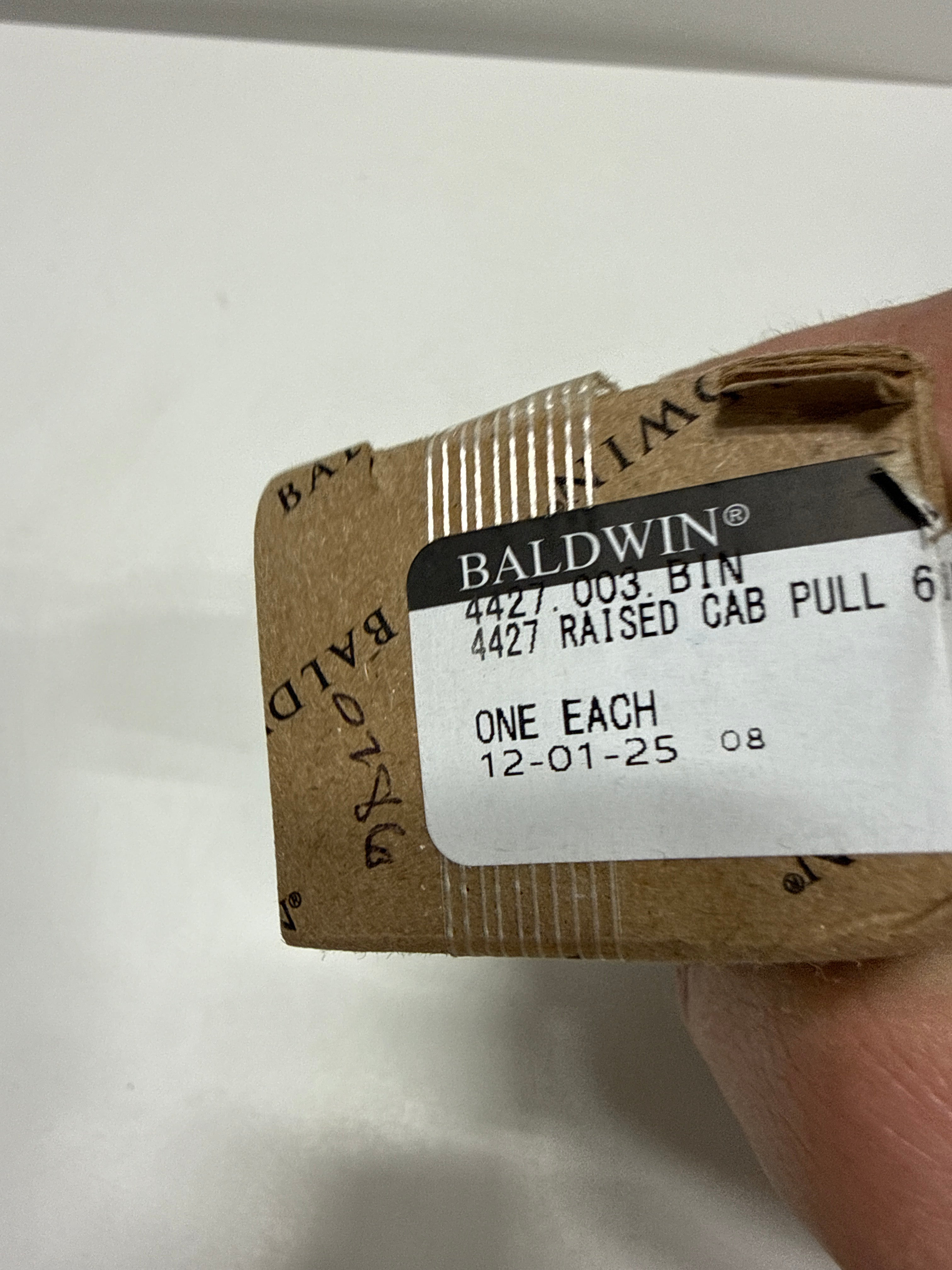 Baldwin 4427003BIN 4427.BIN Raised 6 Inch Center to Center Handle Cabinet Pull from The Estate Collection