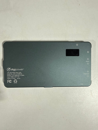 Used Digipower - Rainbow RGB 135 LED Video Light for Digital/Mirrorless Cameras and Light Stands - Silver