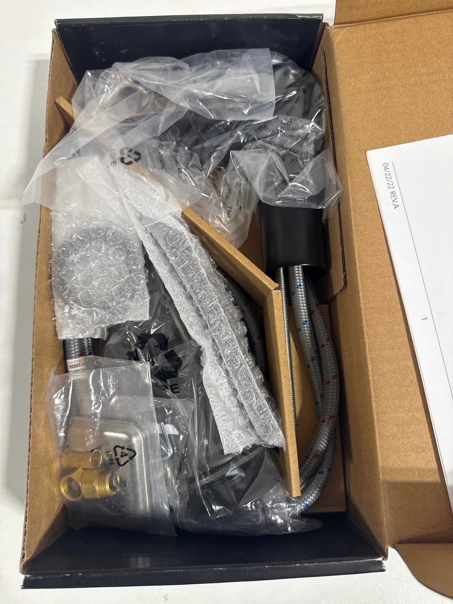 Miseno ML5882 Cascade Single Hole Bathroom Faucet - Includes Push-Pop Drain Assembly and Optional Deck Plate Flat Black