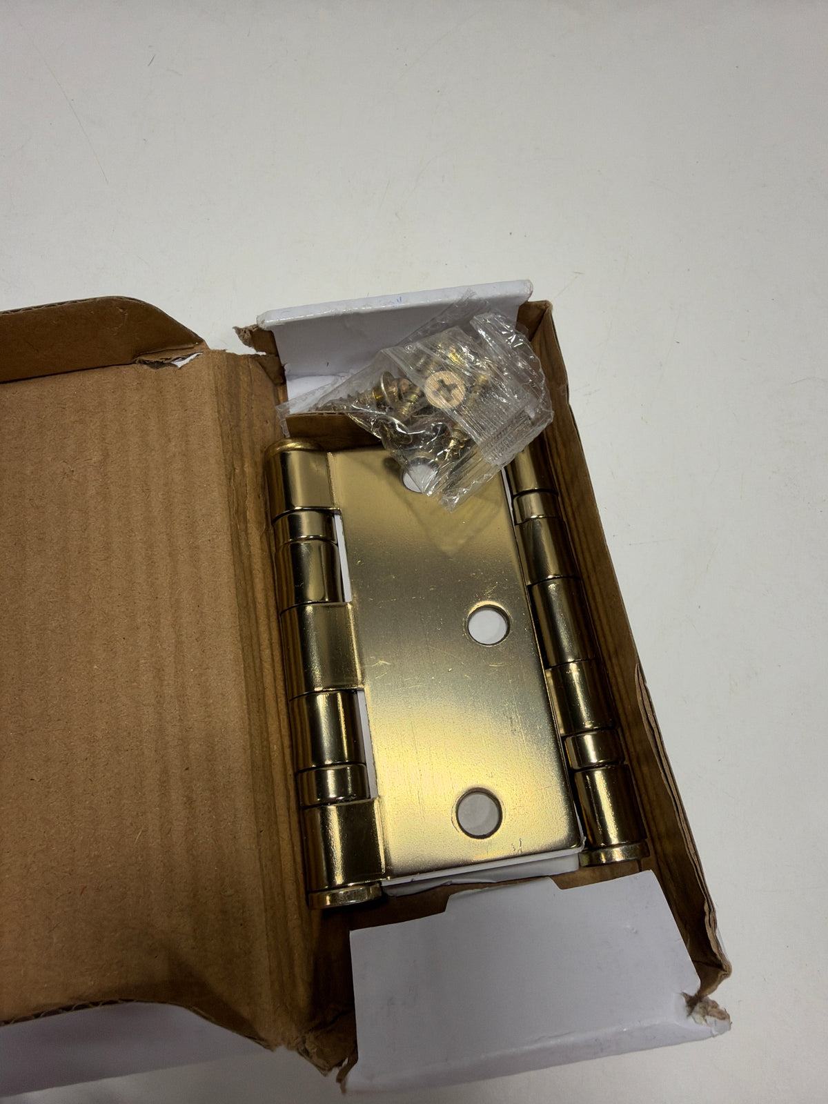 2 x Emtek 3-1/2" x 3-1/2" Plated Steel Heavy Duty Square Corner Ball Bearing Hinges Model: 94013US3