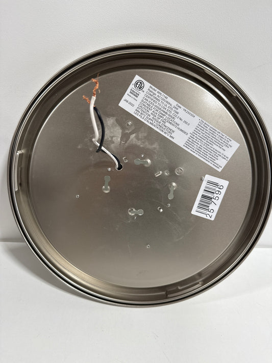 Energetic 14 Slim LED Flush Mount Light Fixture. Brushed Nickel