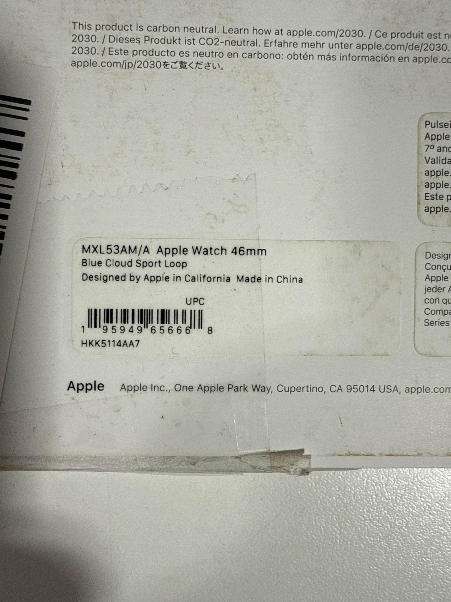 Apple - 46mm SportLoop - Blue Cloud