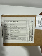 Miseno MLK1022 Lorton Flat Bar Single Cylinder Keyed Entry Door Lever Set Satin Nickel - *Tools Hardware & Misc