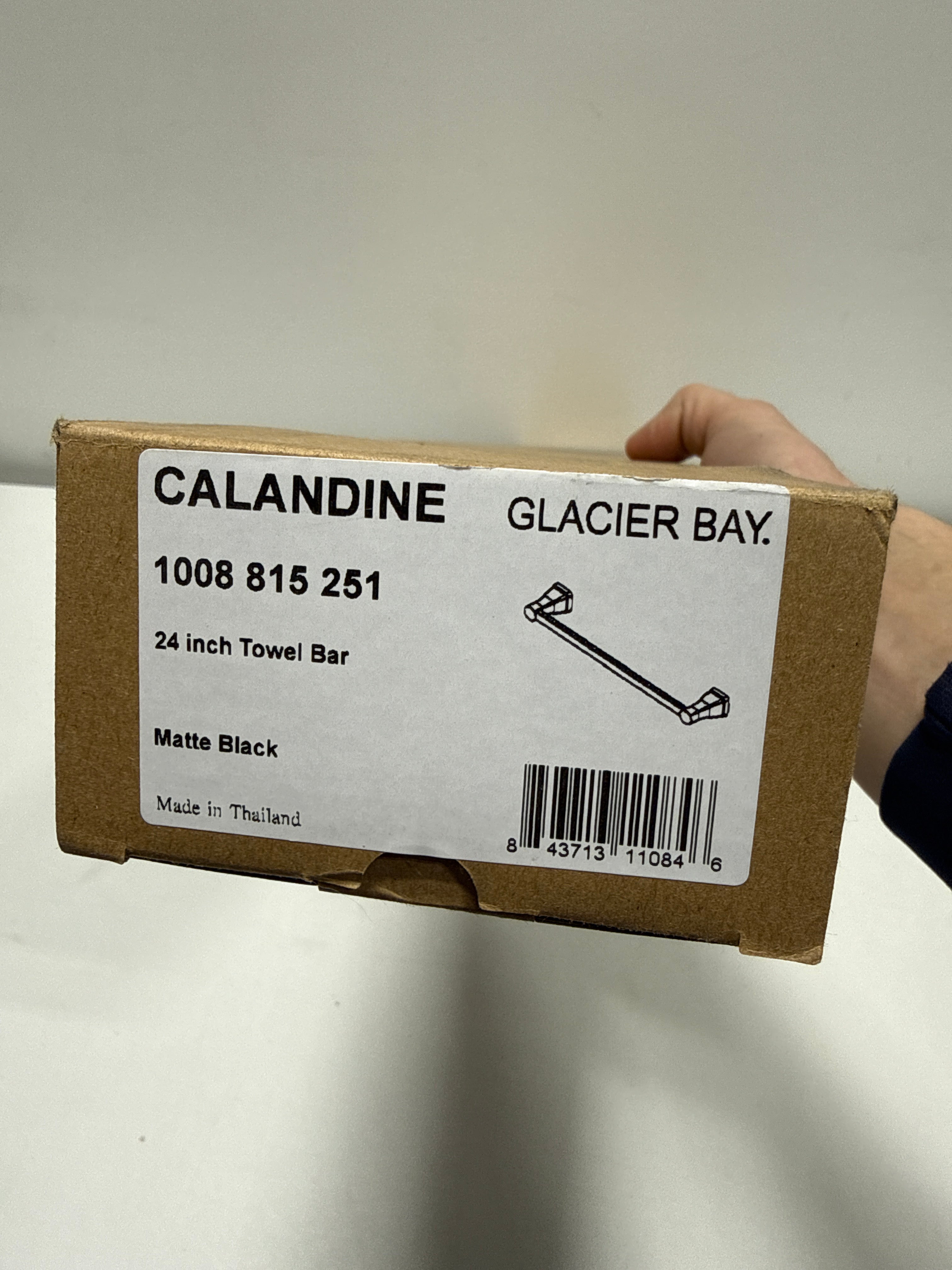 Calandine 24 in. Towel Bar Matte Black
