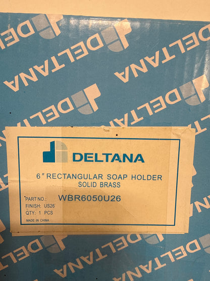 Deltana WBR6050U26 6-Inch Rectangular Soap Holder Wire Basket