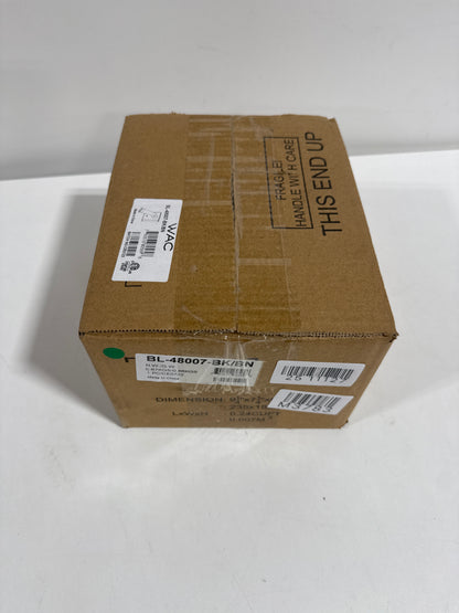 WAC Lighting dweLED, Arne 7in LED Adjustable Wall Light 3000K in Black with Brushed Nickel