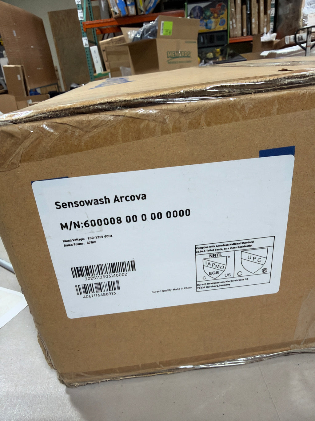 Duravit 600008 SensoWash Arcova Elongated Bidet Seat White Toilets and Bidets