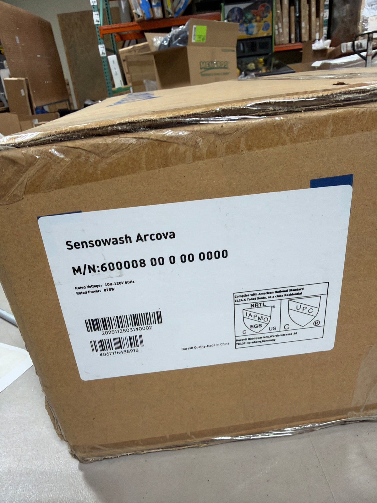 Duravit 600008 SensoWash Arcova Elongated Bidet Seat White Toilets and Bidets