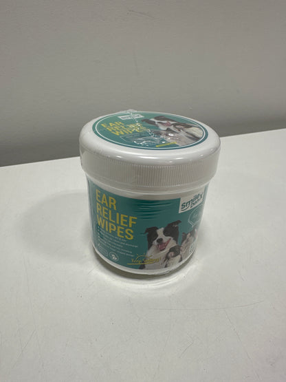 SmileDenX Dog Ear Cleaner Wipes - Dog Ear Infection Treatment Fast Relief from Ear Itching and Inflammation, Cat Ear Wipes Gently Remove Ear Wax Debris and Smelly (50 Pcs, Lavender)