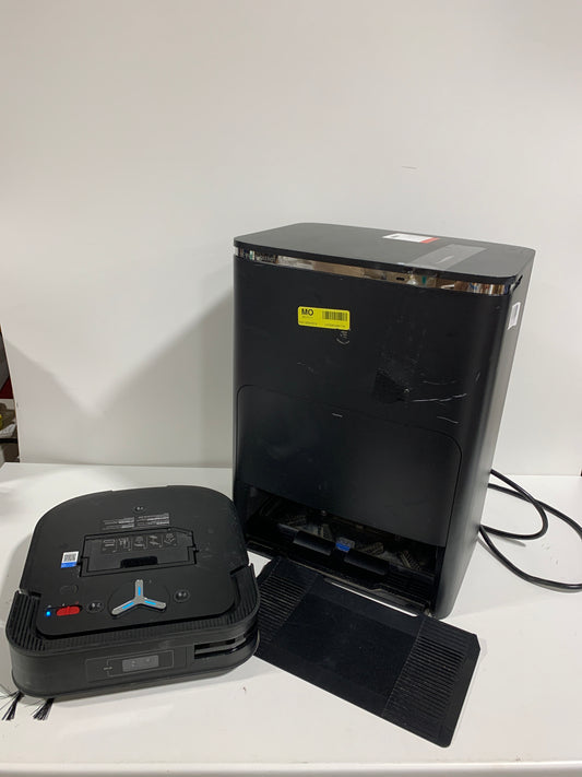 Used See Dec ECOVACS Robotics - DEEBOT X2 OMNI Robot Vacuum & Mop with Self Cleaning Auto Empty Station - BLACK