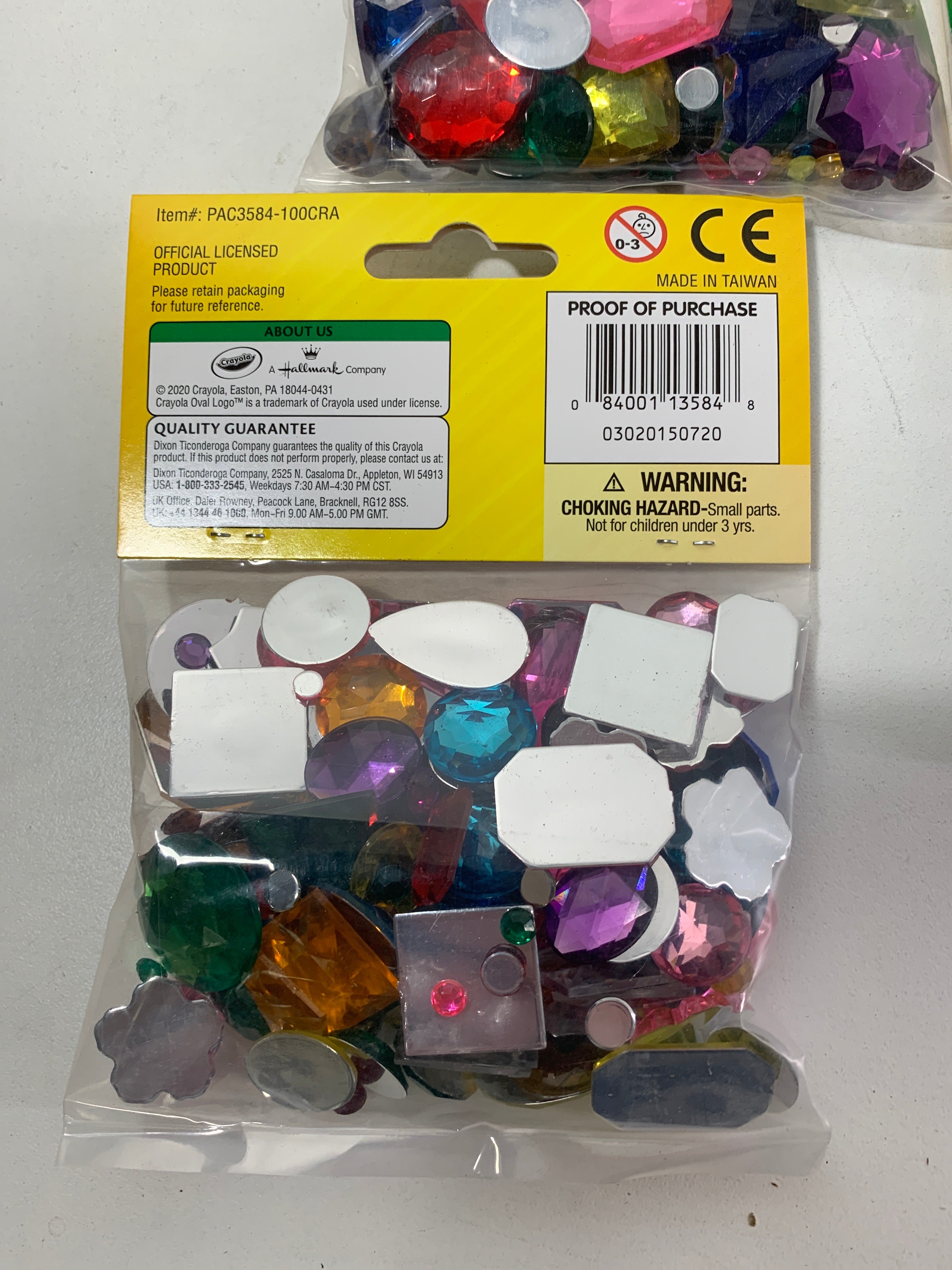 1700 Crayola Gemstones & Rhinestones Assorted Colors & Sizes 100 Pieces - *Kids