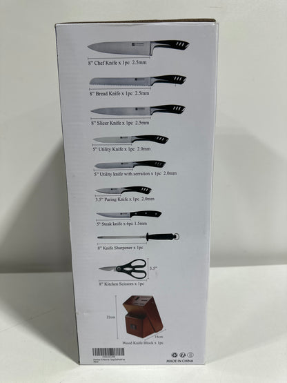 ALLWIN-HOUSEWARE Premium 15-Piece Kitchen Knife Block Set