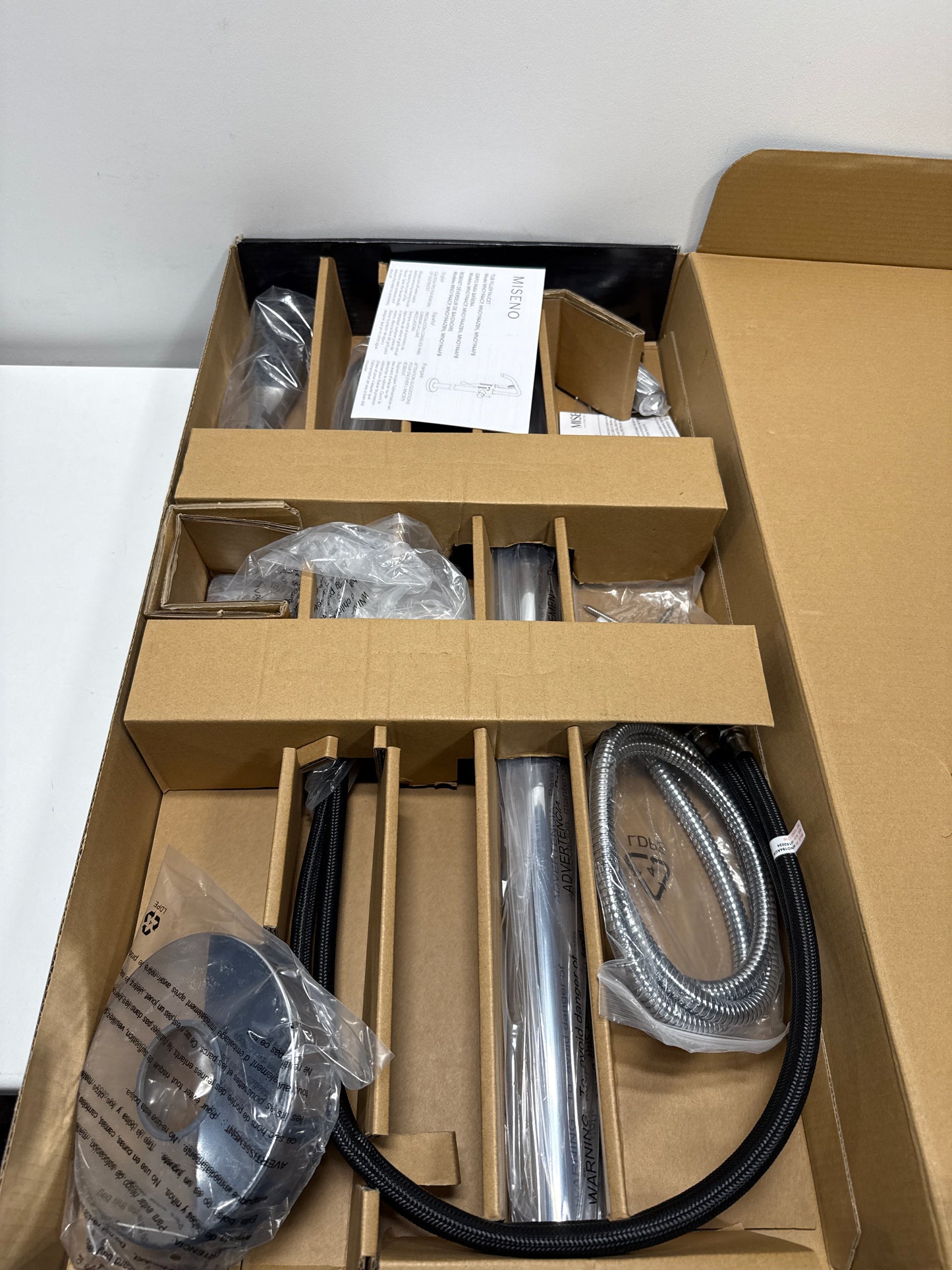 Miseno MTF194 Floor Mounted Tub Filler with Single Function Hand Shower - Chrome