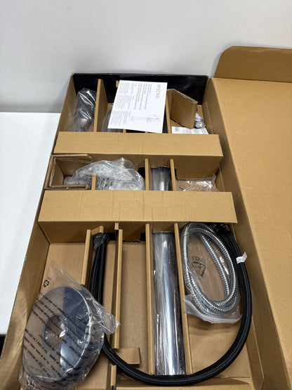 Miseno MTF194 Floor Mounted Tub Filler with Single Function Hand Shower - Chrome