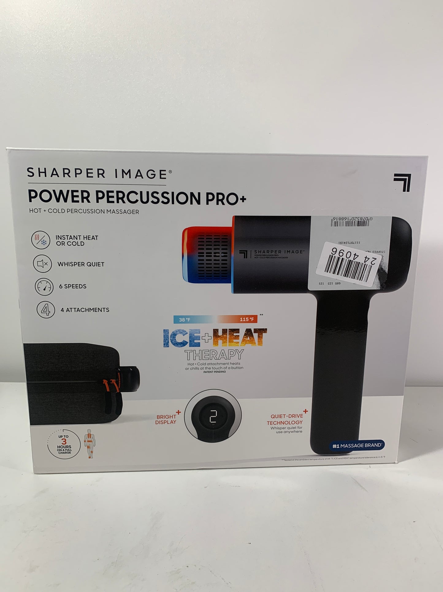 Sharper Image Power Percussion Pro+ Hot + Cold Percussion Massager