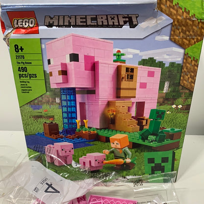 See Desc LEGO Minecraft the Pig House, 21170, Ages 8+, 490 Pieces