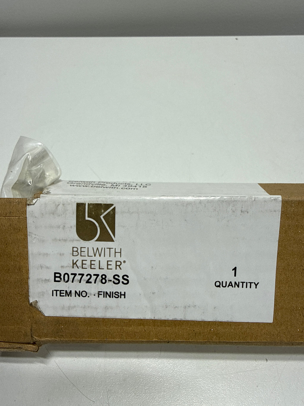 Belwith Keeler B077278 Fuller 18" Center to Center Vintage Appliance Handle / Appliance Pull Stainless Steel