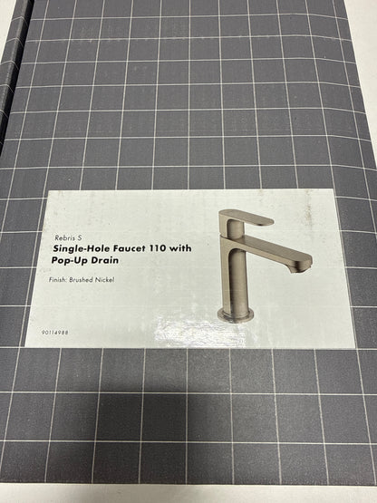 hansgrohe Rebris S Single-Handle 1-Hole Bathroom Sink Faucet in Brushed Nickel, 72517821