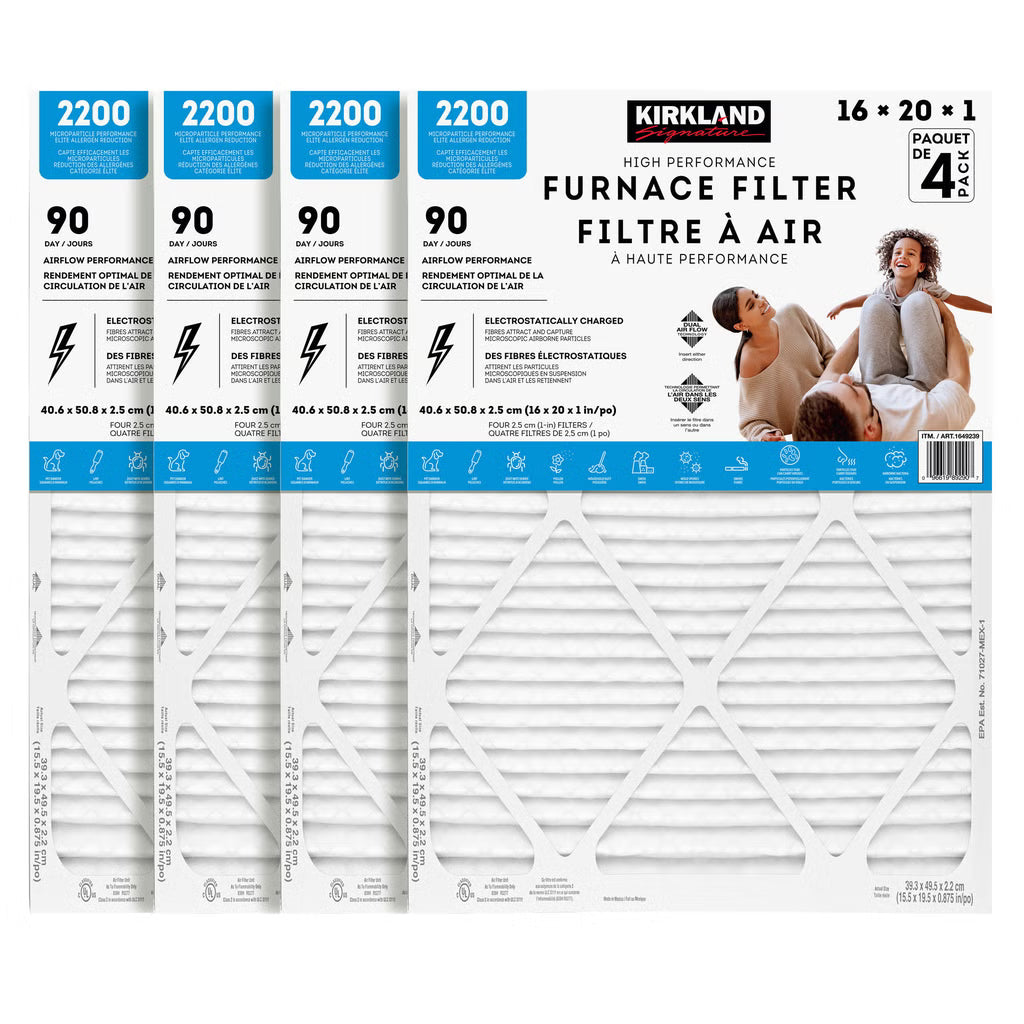 Kirkland Signature 16 x 20 x 1 2200 High Performance Furnace Filters