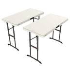 Defect 2 x Lifetime 4-Foot Commercial Adjustable Height Folding Table